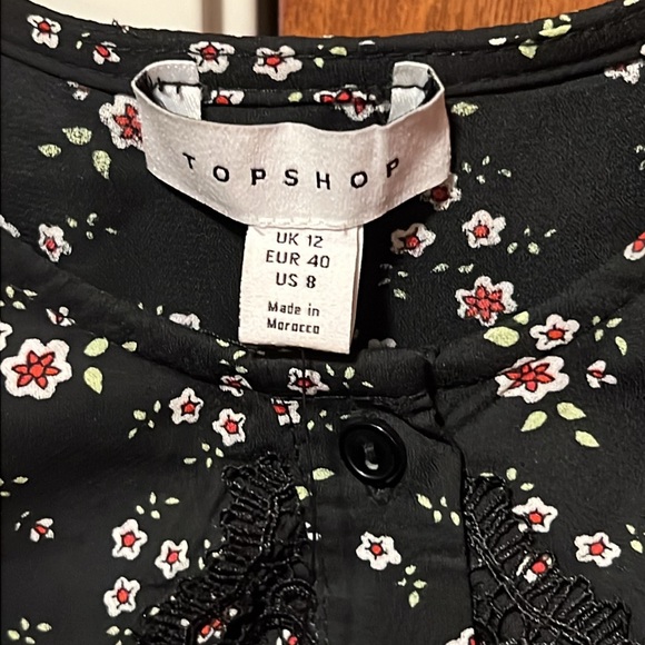 Top Shop blue floral ruffled dress-NWT - Picture 10 of 11